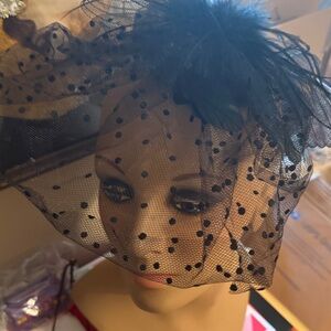 Elegant Black Veil Fascinator